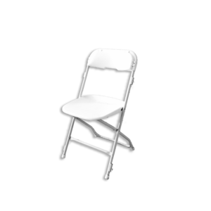 CHAIR, FOLDING WHITE W/ WHITE LEGS